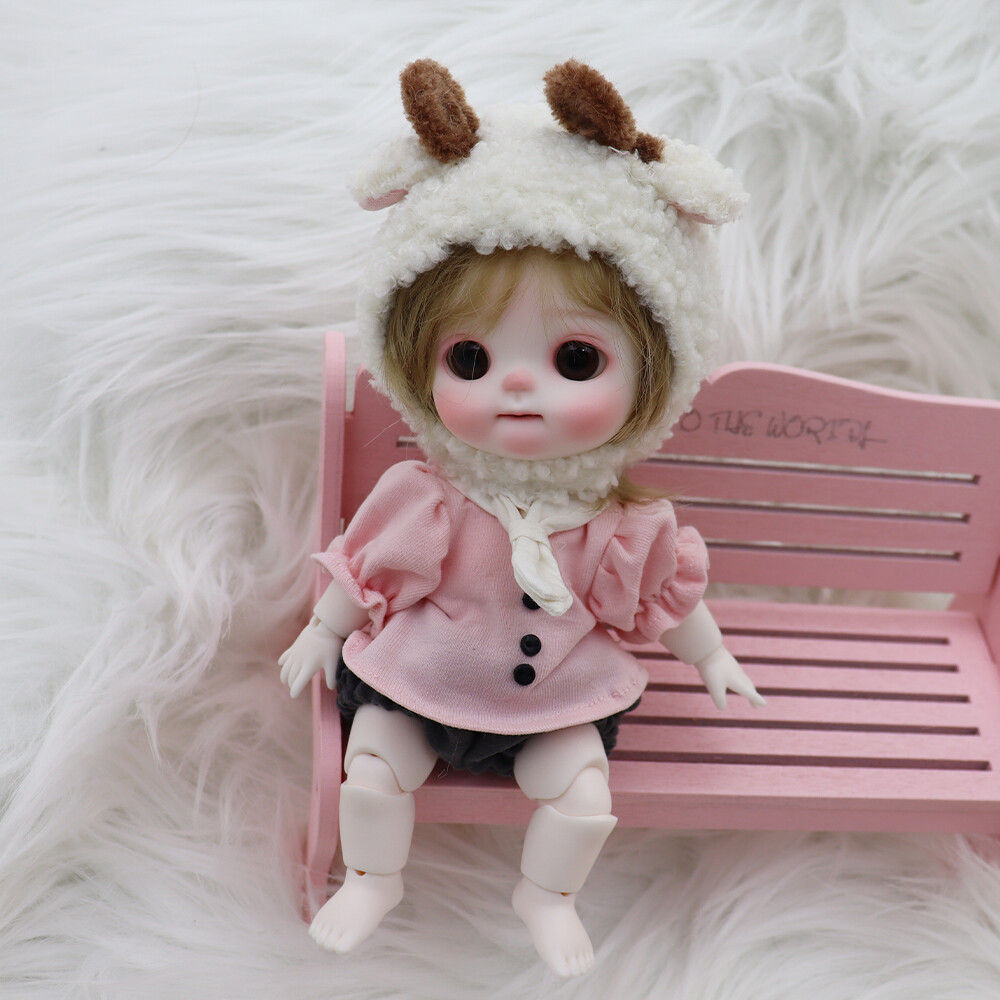 1/8 BJD Doll Full Set with Eyes Face Makeup Clothes Cute Girl Gift Resin Toy-image