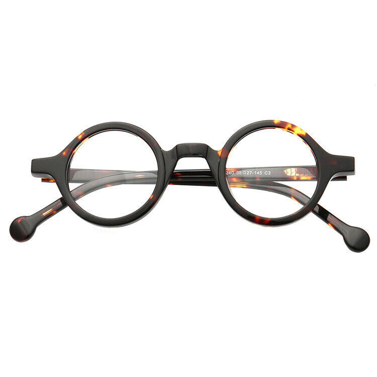 Japanses Retro Round Acetate Eyeglass Frames Women Men Hand Made 38 mm Glasses