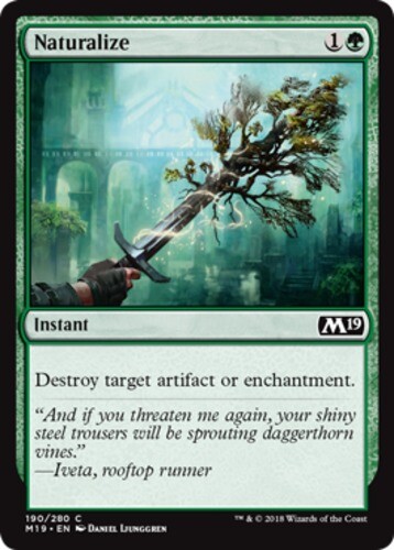 Mint Condition English MTG Naturalize x4 - Magic 2019 NM