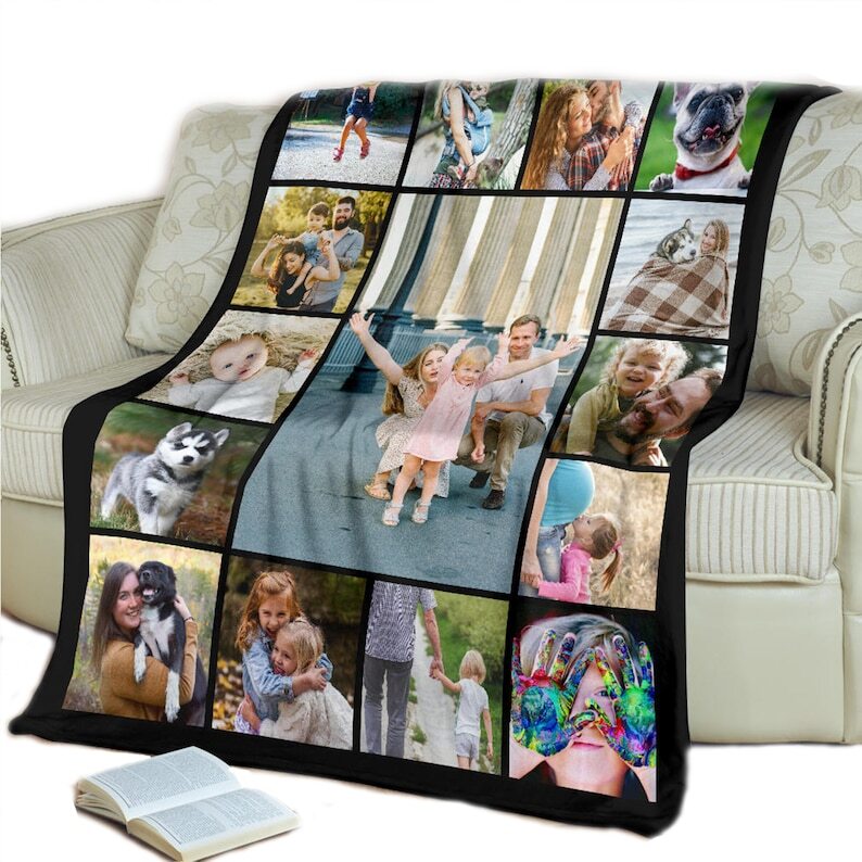 Custom Blanket Photo Blanket Family Blanket Custom Photo Picture Blanket