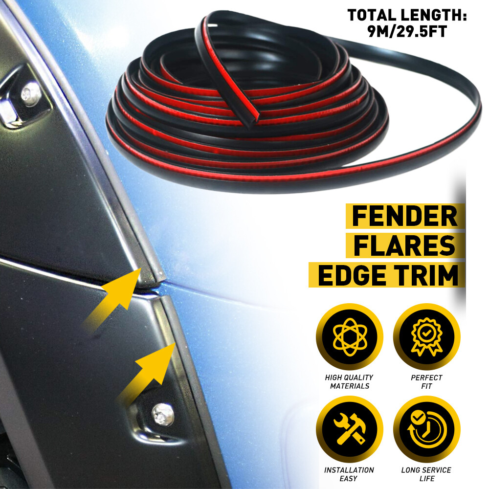 9M Edge Trim Rubber Gasket for Car Truck Fender Flare Wheel Well Seal