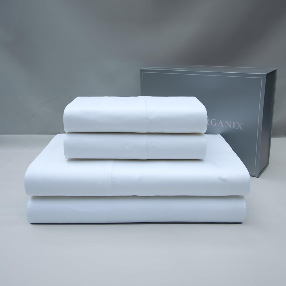 100% Pure Organic Cotton Sheet Set - Luxury 4-Piece - Chemical Free, Breathable