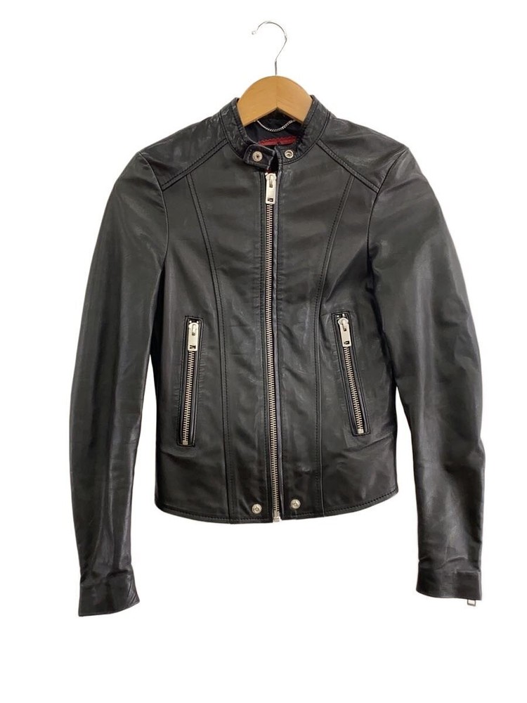 Diesel Single Riders Jacket/Xs/Leather/Blk 7734