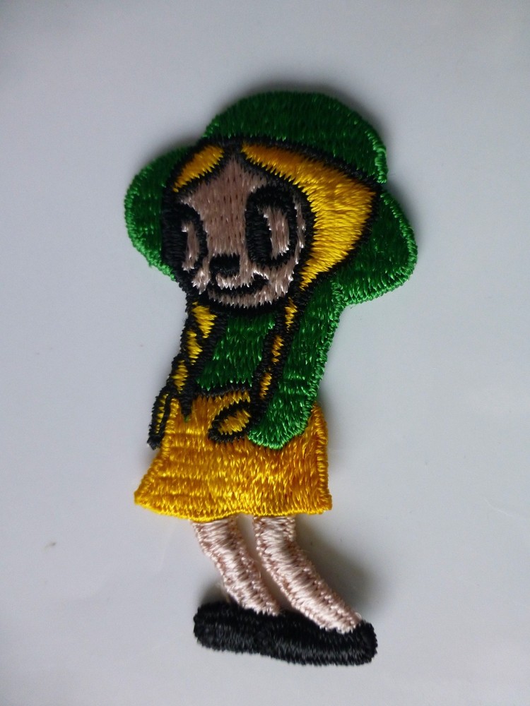 Vintage Embroidered Little Girl Patch