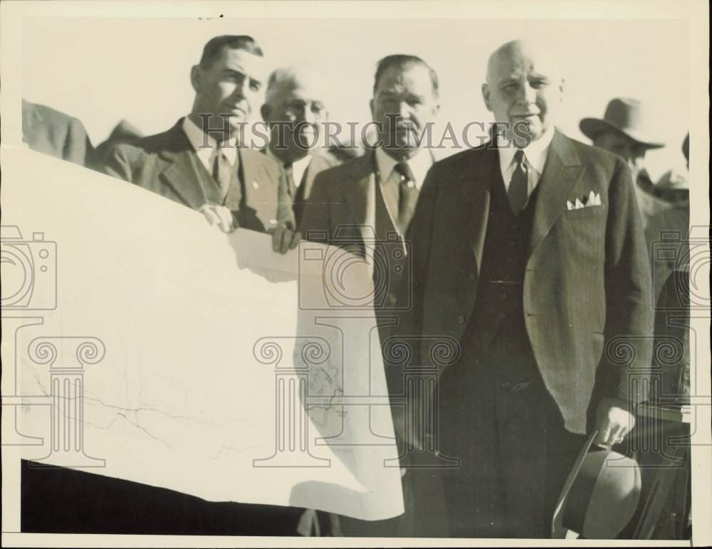 1934 Press Photo Tribute to pioneers of Imperial Valley at site of new canal, CA