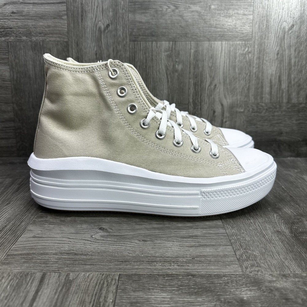 Converse Chuck Taylor All Star Move High Top Platform Beige A04365C Womens 10
