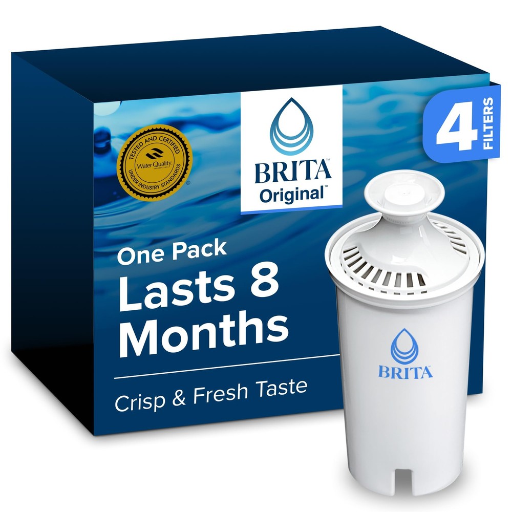 Brita Standard Water Filter 4 Pack Pitcher Dispenser BPA Free
