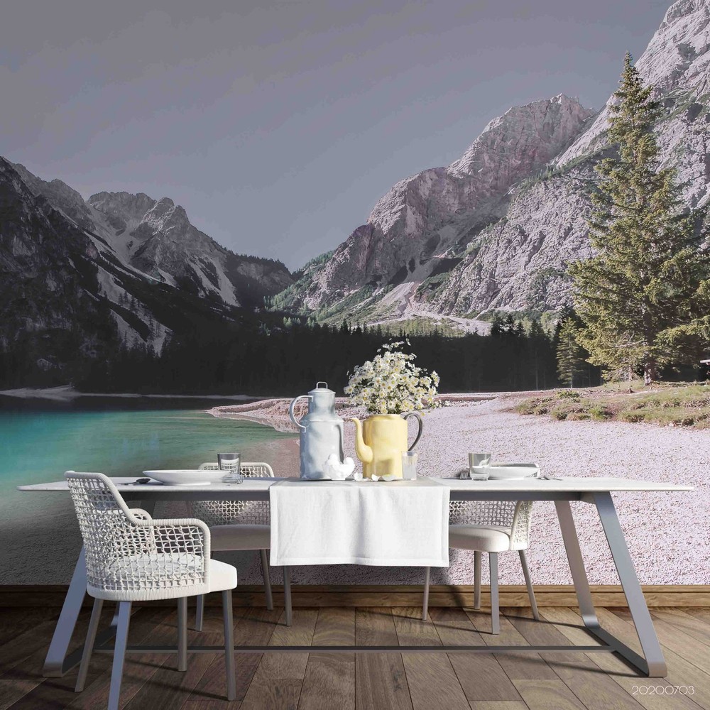 3D Mountains Rivers Landscape Wall Murals Wallpaper Murals Wall Sticker