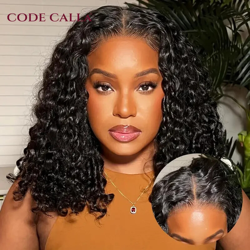 Kinky Curly Short Bob Human Hair Wig 6x4 Lace Glueless Wear and Go