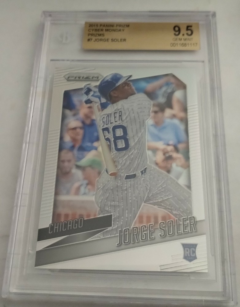 2015 Panini Prizm Jorge Soler CYBER MONDAY REFRACTOR RC 13/25 BGS 9.5 GEM MINT-image