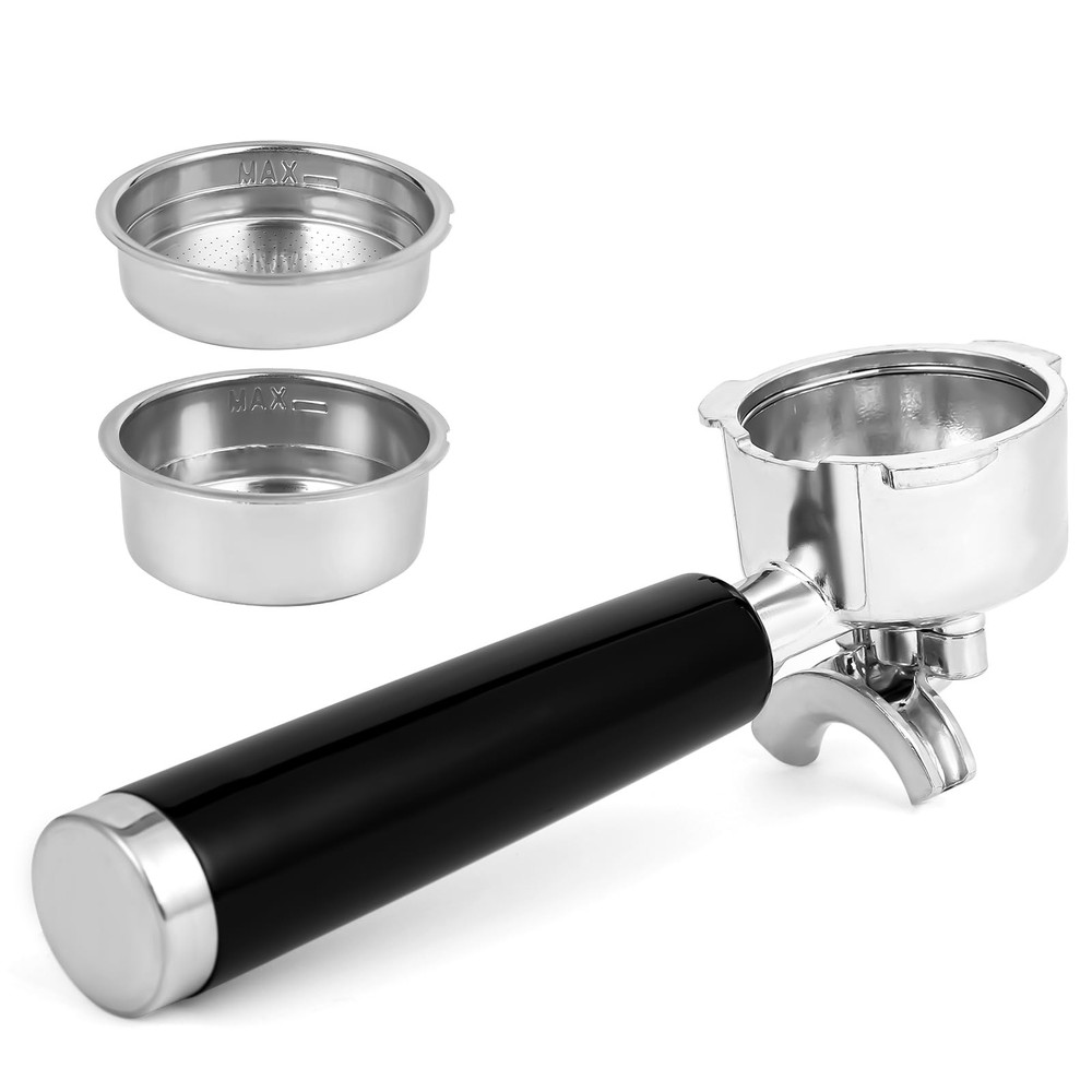 CASABREWS 51mm Stainless Steel Portafilter Set, 3 Ears Espresso Filter Holder...