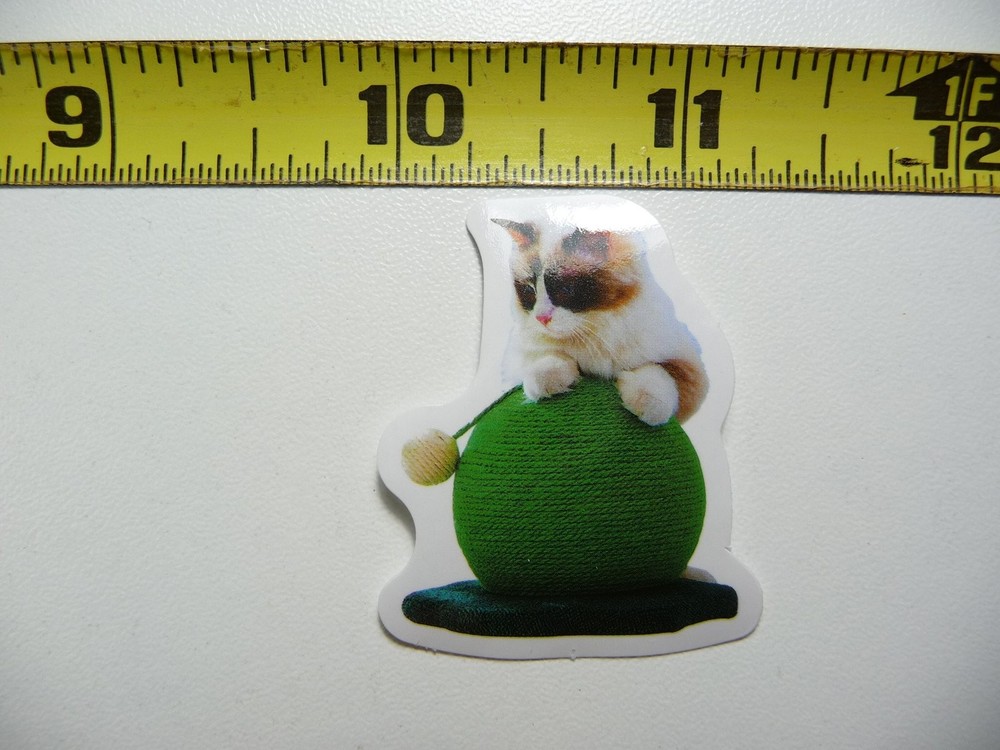 Cute Funny Cat Kitten Sticker Decal Ball Sting Twine Pet Feline