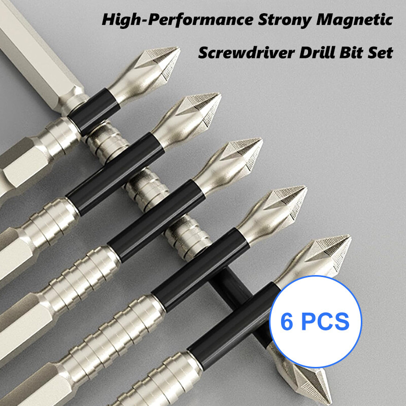 6X High Magnetic Screwdriver Drill Bit Set Super Magnetic Position Anti-Slip Kit