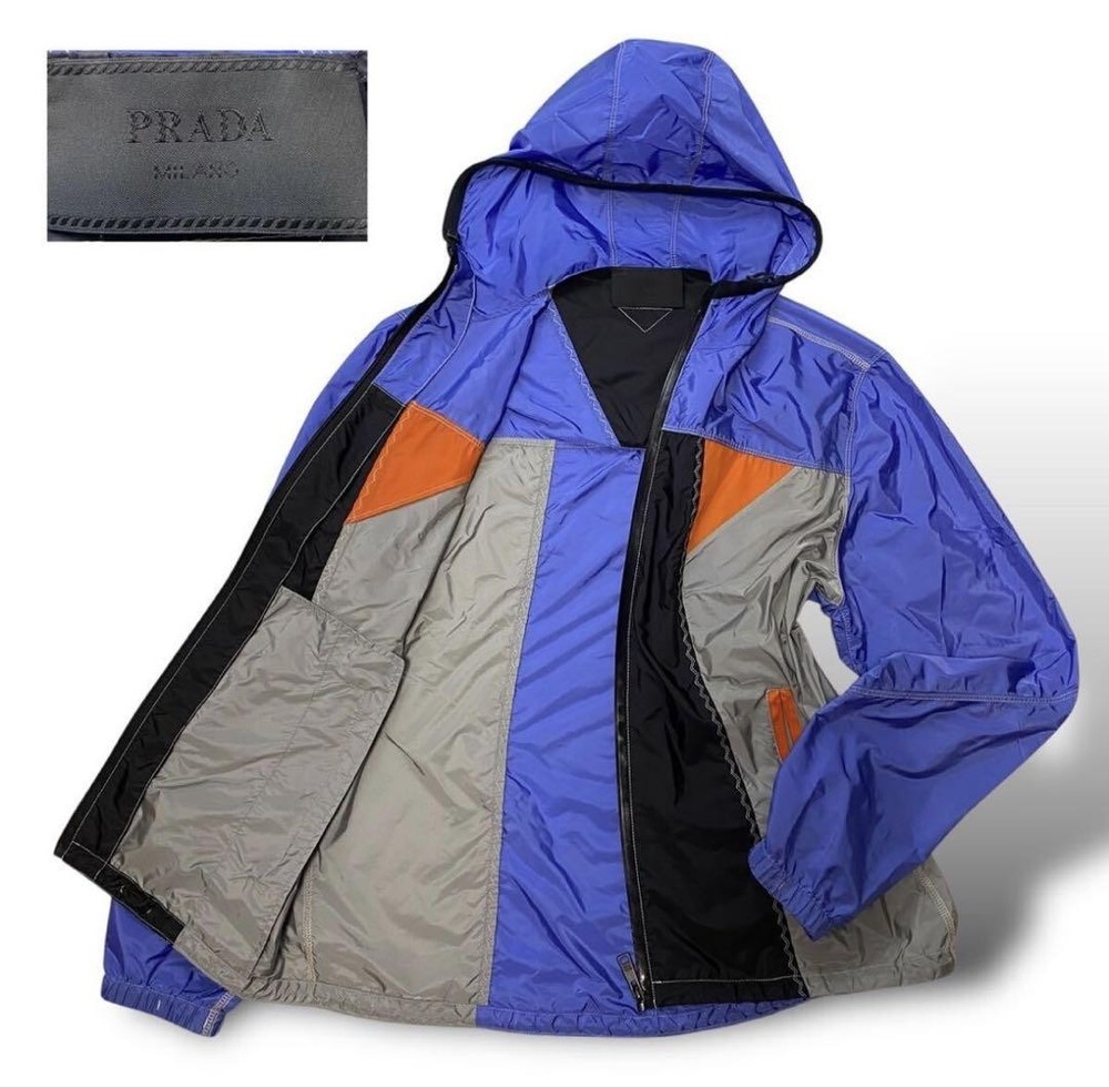 Prada Nylon Jacket Blouson Outerwear Men'S 50 Waterproof