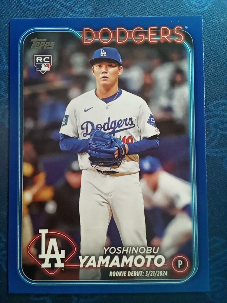 2024 Topps Update Yoshinobu Yamamoto RC Rookie Debut Royal Blue US149 Dodgers 💎