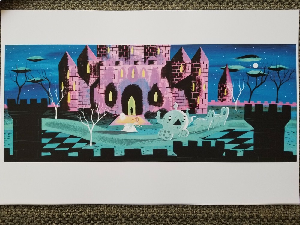 Mary Blair Cinderella Castle Coach 11x17 Art Print Poster Non-Glossy