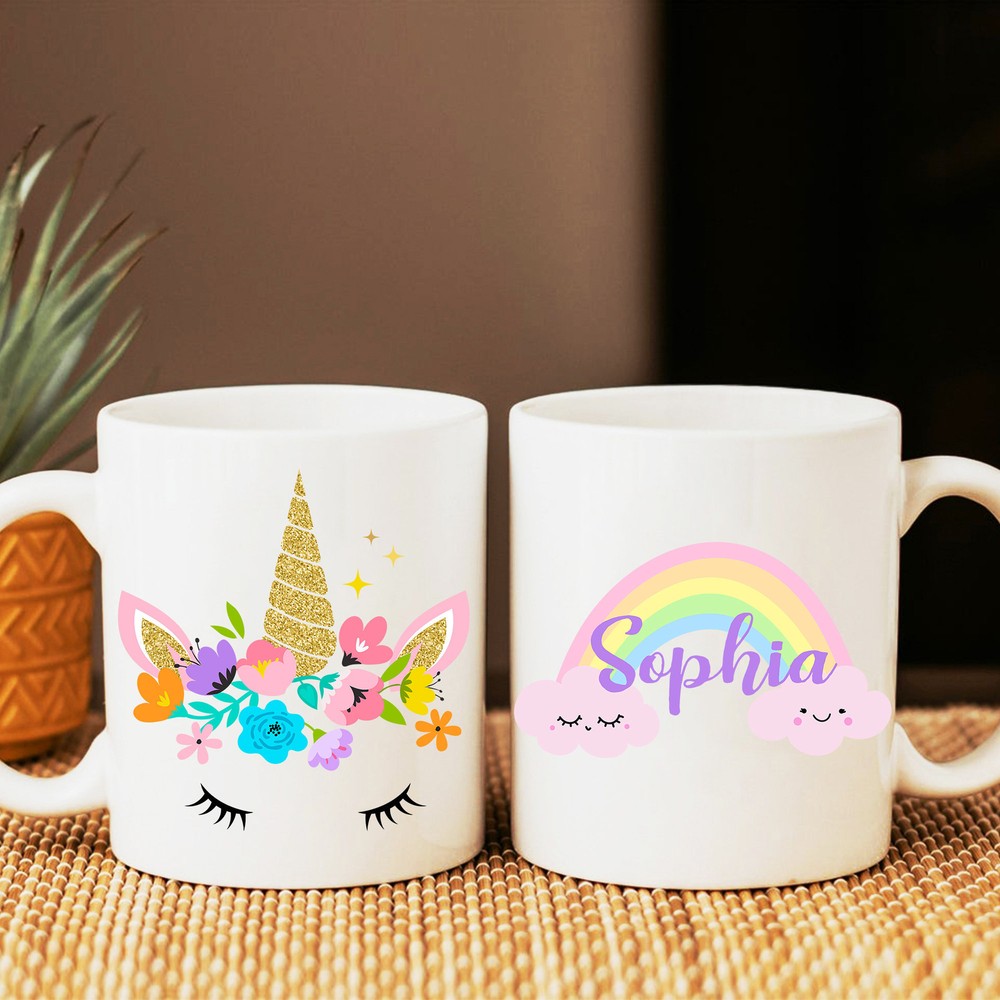 Unicorn Personalized Mug Personalized Hot Chocolate Mug Kids Hot Chocolate Mug