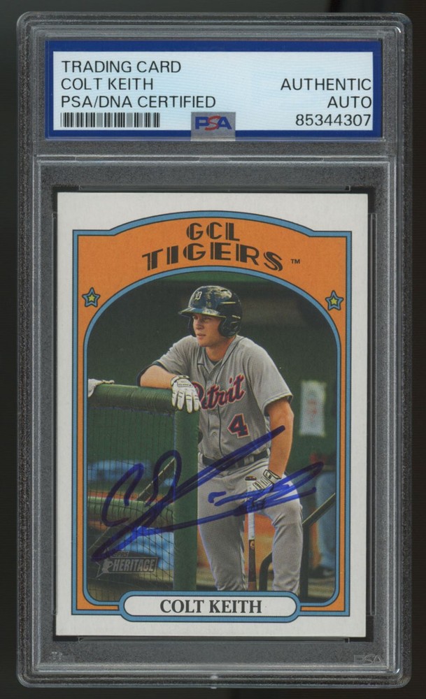 2021 Topps Heritage Colt Keith #104 Signed Auto PSA Authentic