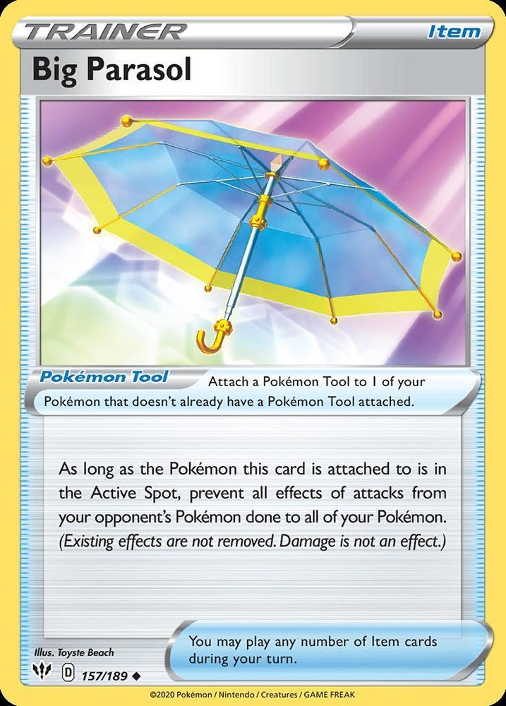 Pokemon Darkness Ablaze Big Parasol 157/238 LP Reverse Holo