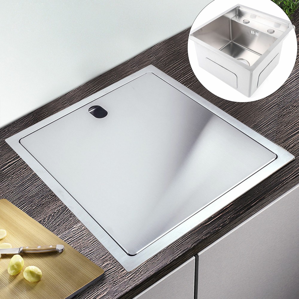 Stainless Steel Single Bowl Kitchen Sink with Faucet and Drain Pipe