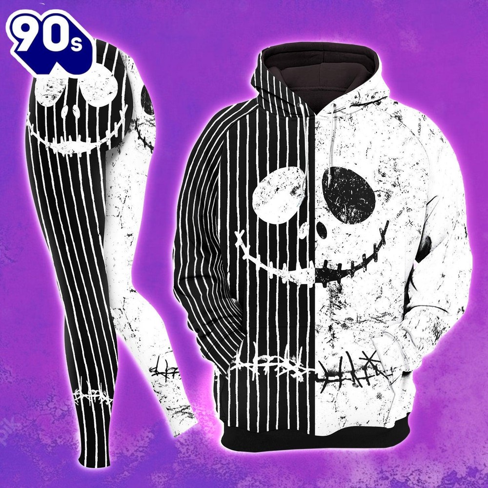 Black White Nightmare Combo Hoodie and Leggings - Musicdope90s