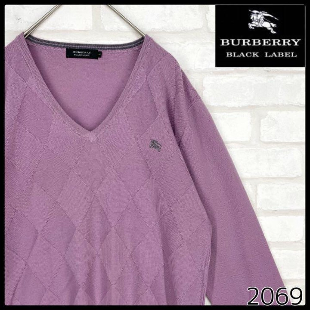 Burberry Black Label Wool Sweater Men's Fashion from Japan
