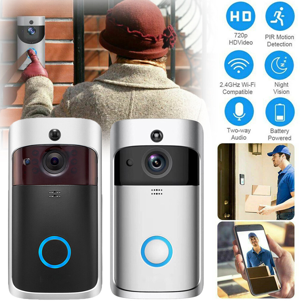 Wireless WiFi Ring Doorbell Phone Smart Door Ring Intercom Security Camera Bell