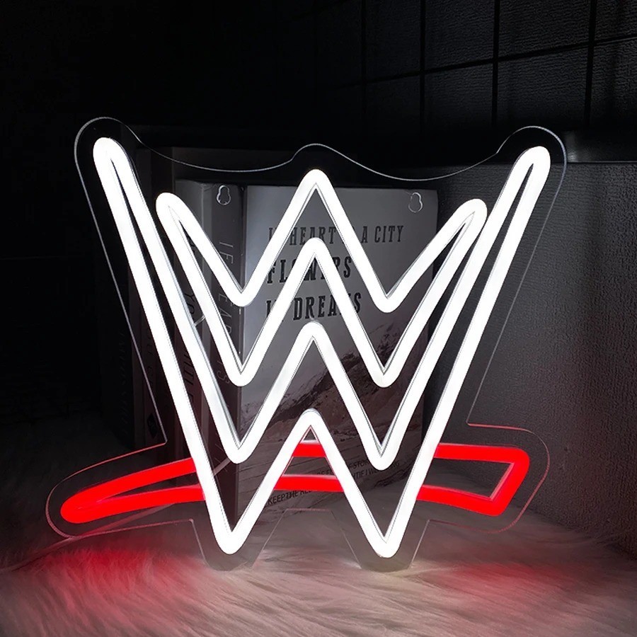 Wrestling Neon WWE Sign Decoration Bulb USB Wall Lamp RGB LED Light Fan Gift USA