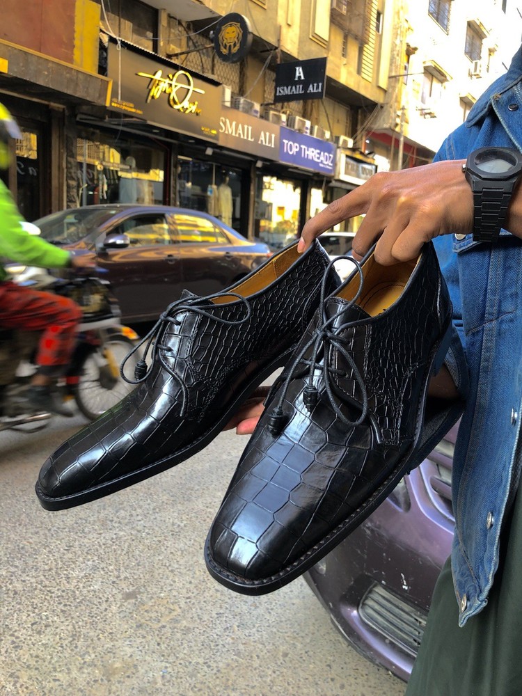 Mezlan Gables Genuine Crocodile  Men's Shoes