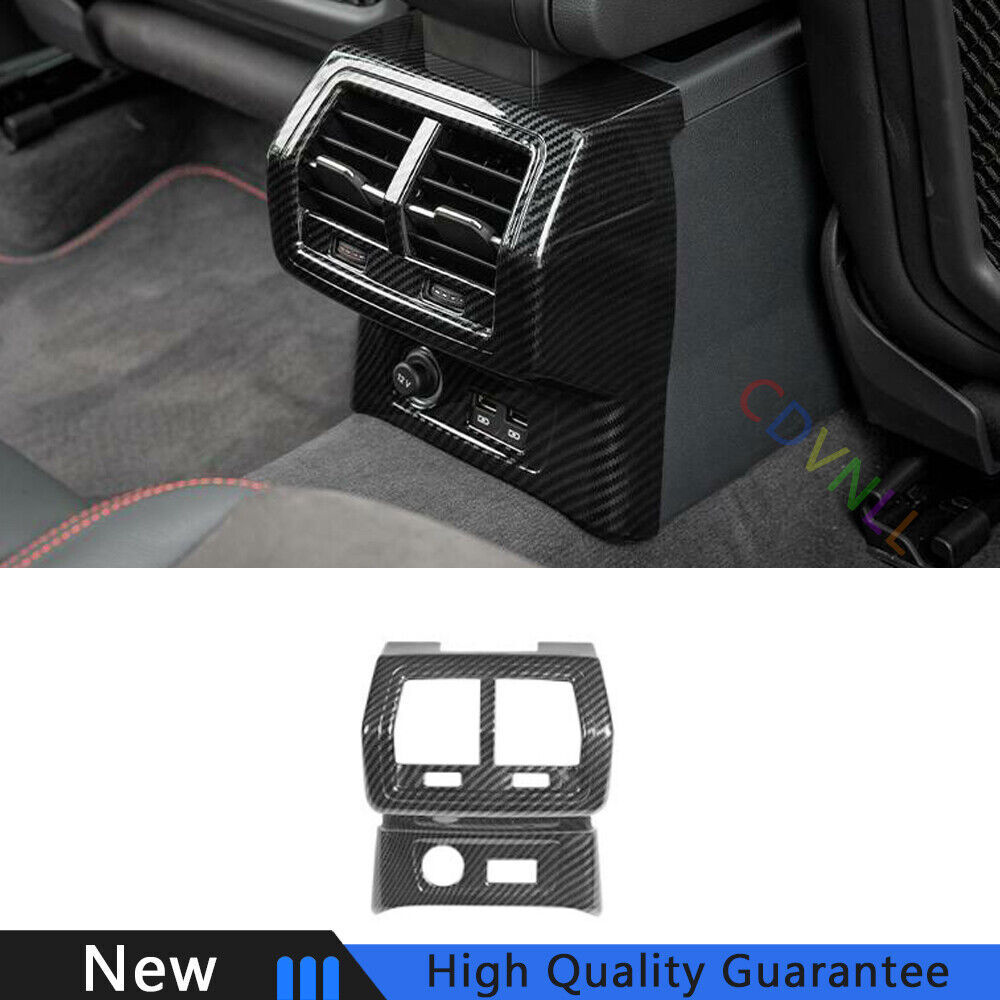 Fit For Audi Q3 2019-2021 Carbon Fiber Car Rear Air Outlet Protection Panel Trim