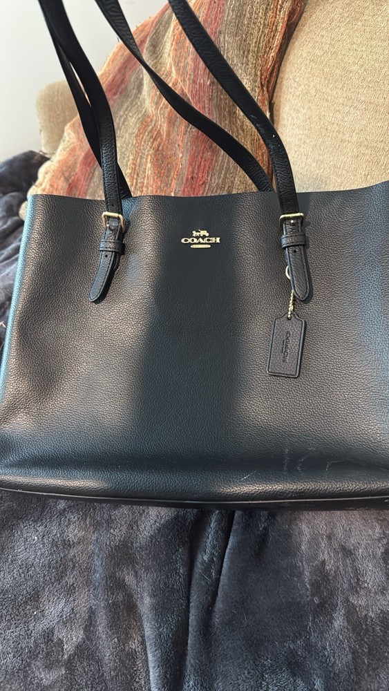 NWT Coach Mollie Tote 25 Shoulder Bag in Black C4084