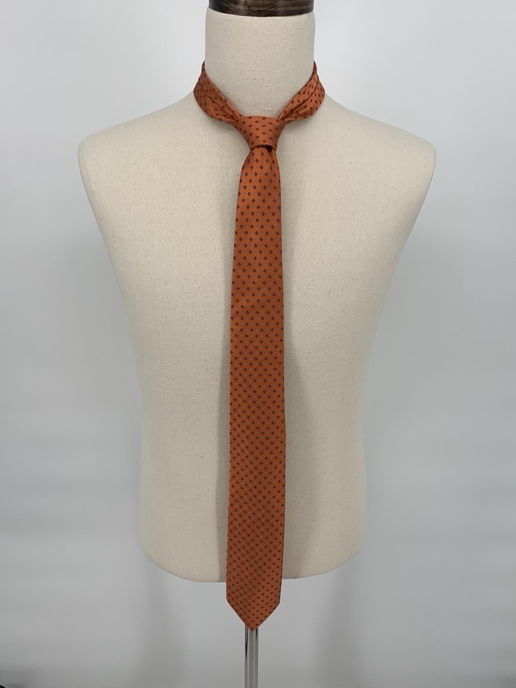 Tommy Hilfiger Orange Silk Necktie for Men