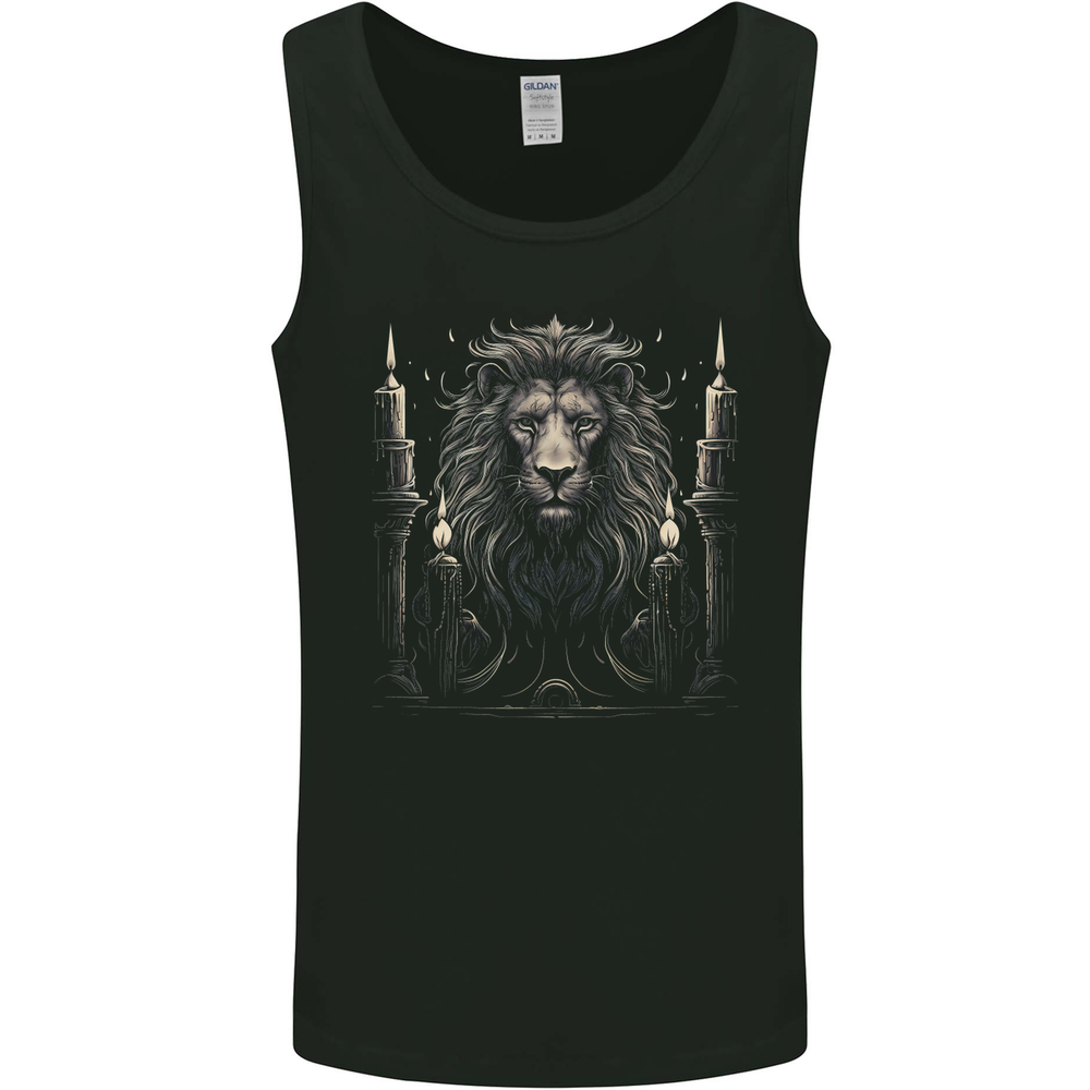 A Lion With Candles Mens Vest Tank Top