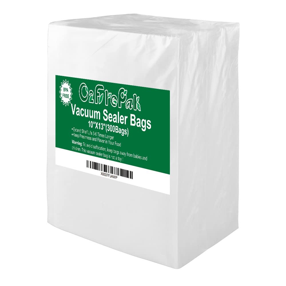 300 BPA-Free Heavy Duty 10x13 Quart Vacuum Sealer Bags - 300 Count