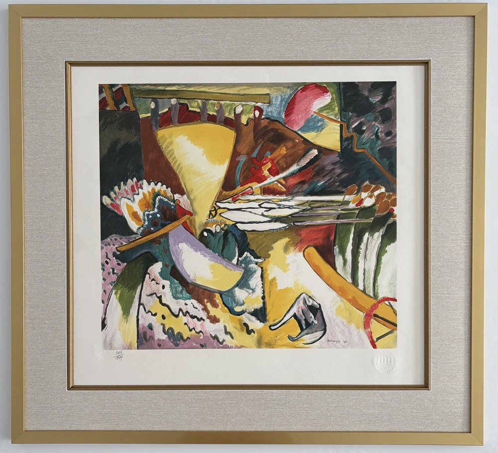 Kandinsky  Signed Lithograph Original Seals from Leningrad Museum Amazing Art