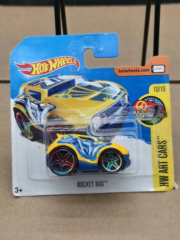 Hot Wheels 2017 Short Card HW Art Cars #38 Rocket Box Yellow w/ PR5s