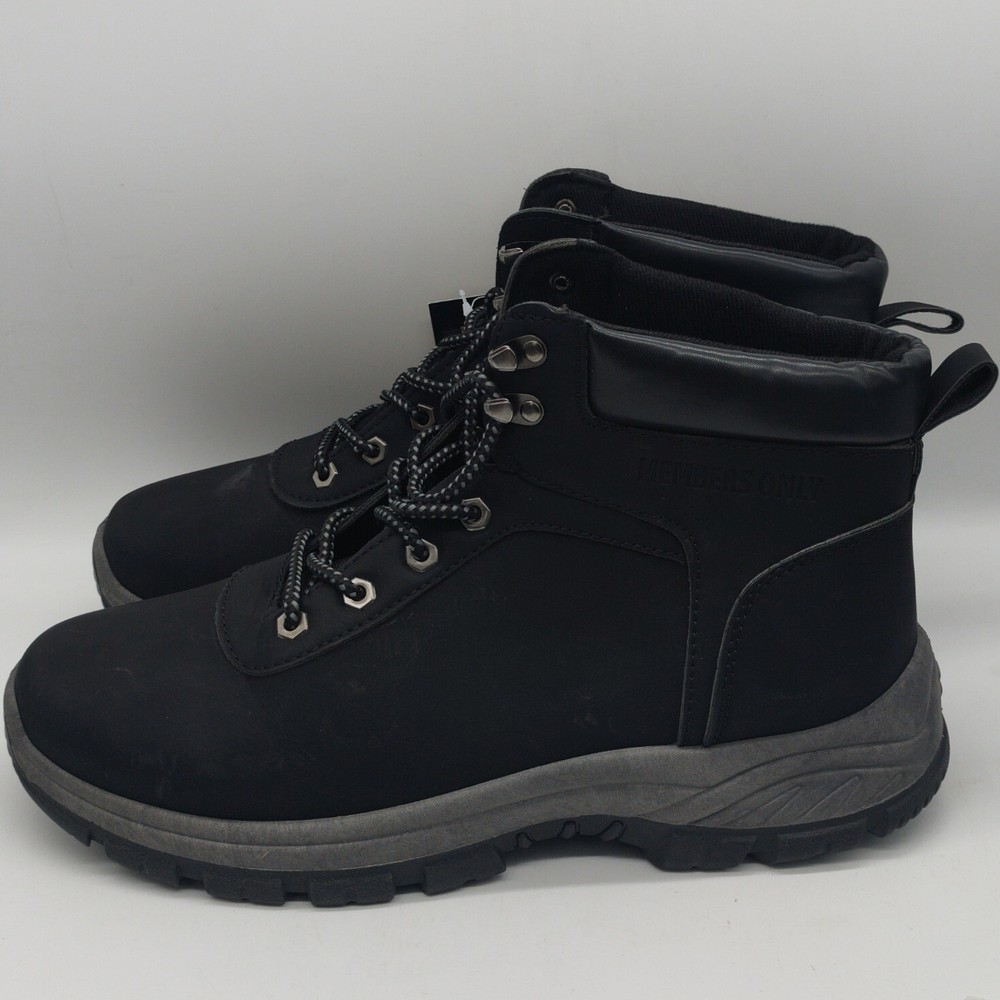 Men's Members Only Trail 02 Black Hiking Boots Size 9 US-image