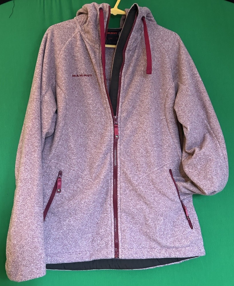 Mammut Darrington Jacket  M Maroon Full Zip Hoodie TechnoWool Fleece