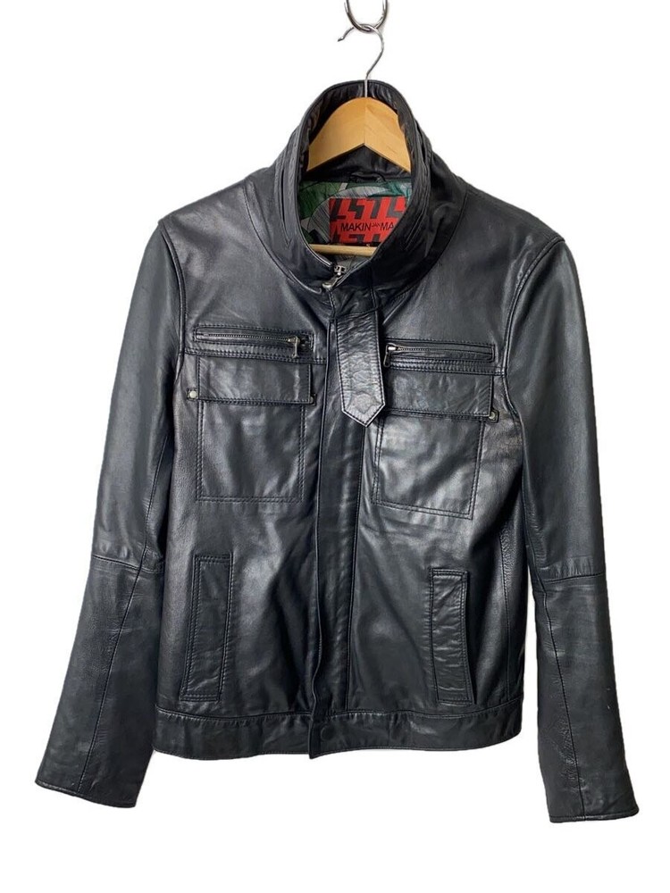 Makin Jan Ma Leather Blouson Jacket in Black Size S Style 09Awdj005 2246