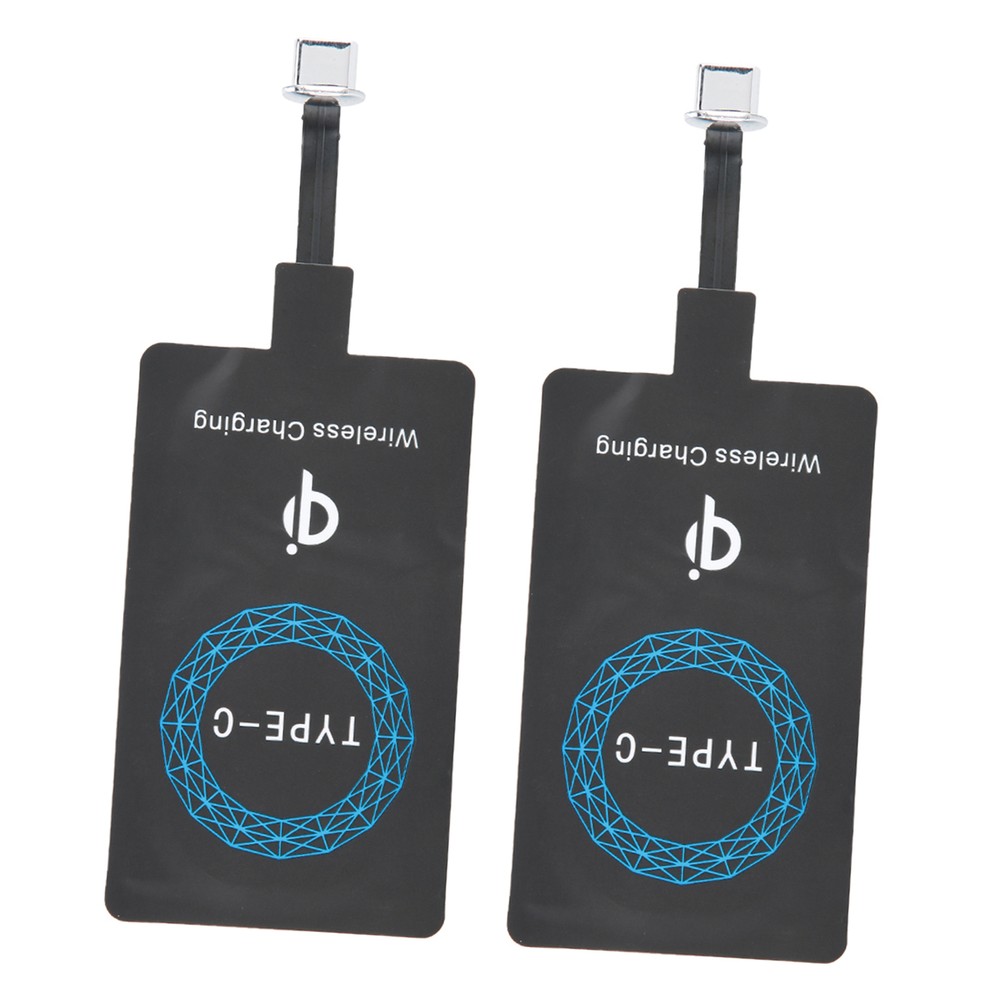 2PCS Wireless Charger Adapter Lightweight Selfadhesive Sticker For Mobile Phone