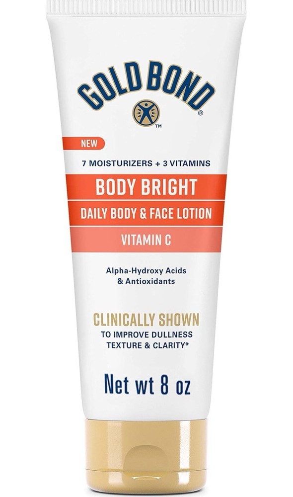 Gold Bond Body Bright Daily Body & Face Lotion with Vitamin C, 8 oz.