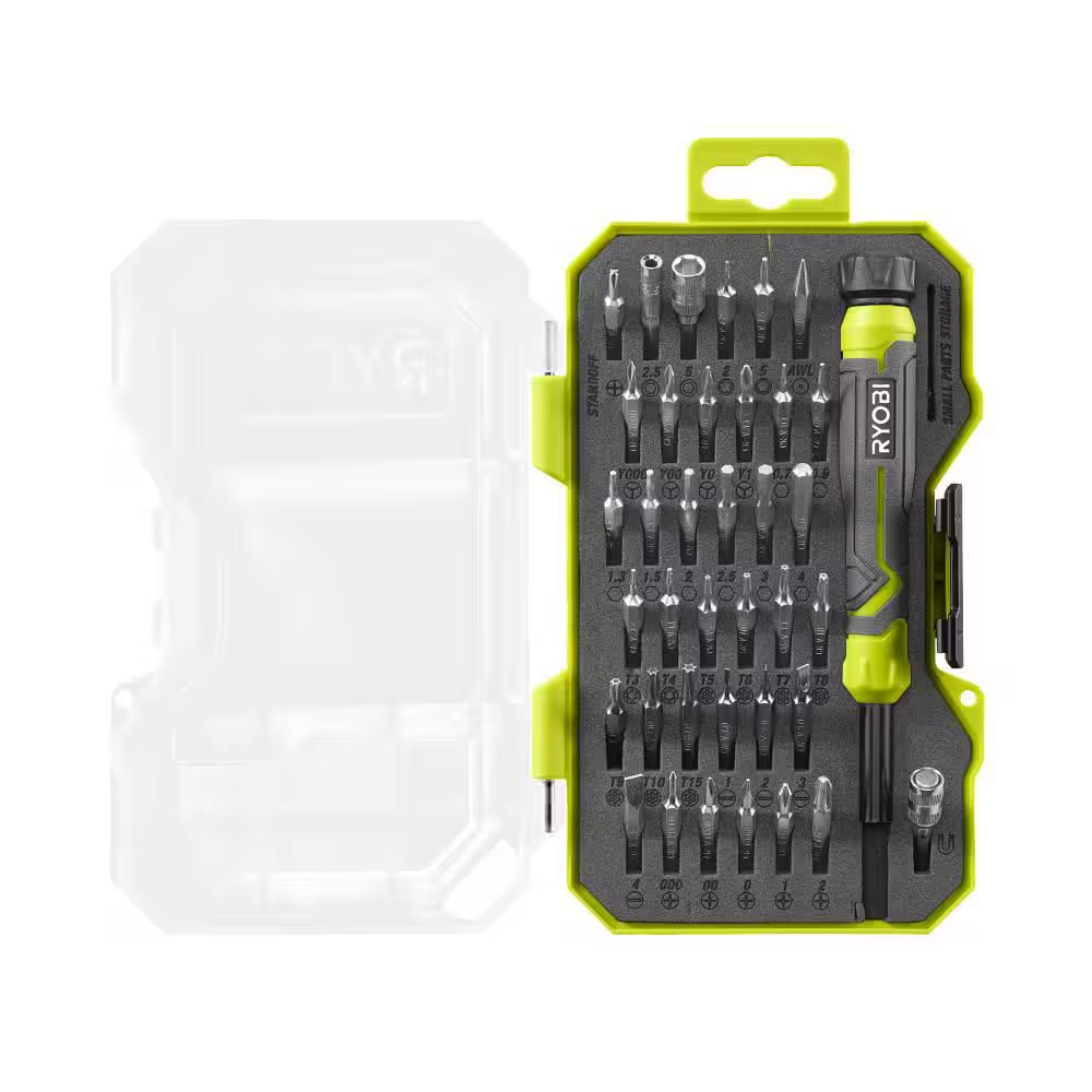 Ryobi 38-Piece Magnetic Precision Screwdriver Set with Storage Case