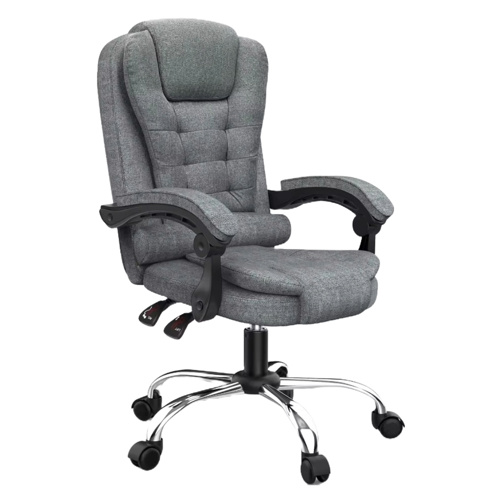 Professional Office Work Computer Grey Gaming Chair with Arms & Swivel Wheels