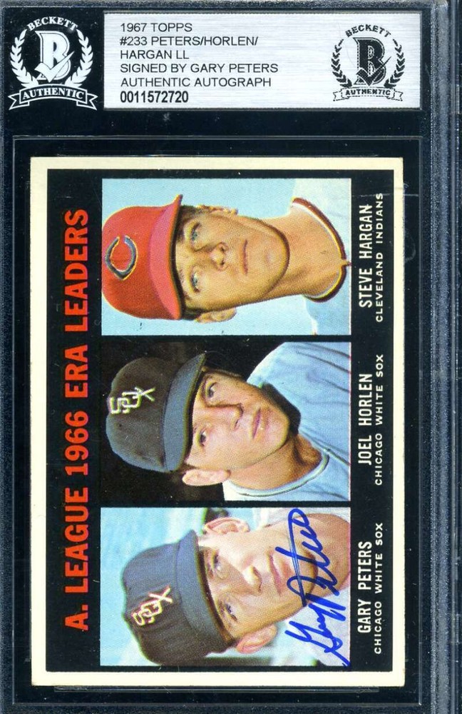 Gary Peters BAS Beckett Coa Signed 1967 Toops Autograph