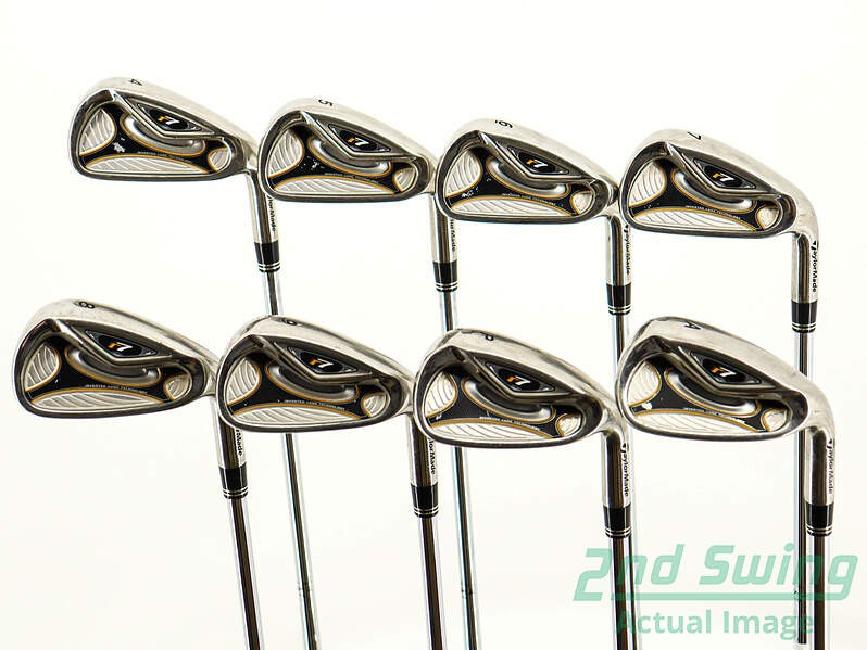 TaylorMade R7 Iron Set 4-PW AW Stiff Steel Right Hand +1/4 Inch