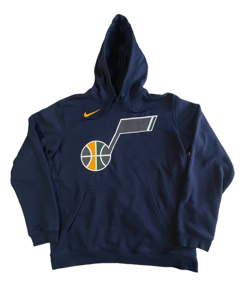 Nike Utah Jazz NBA Sweatshirt hoodie Jacket Men’s Large Blue Basketball Logo
