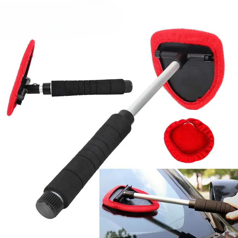 Window Cleaner Brush Kit with Microfiber for Car Auto Windshield Wiper Cleaning