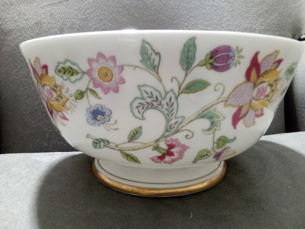Minton Haddon Hall Bone China 8.5x4 Inch Serving Bowl for Fruits Vegetables