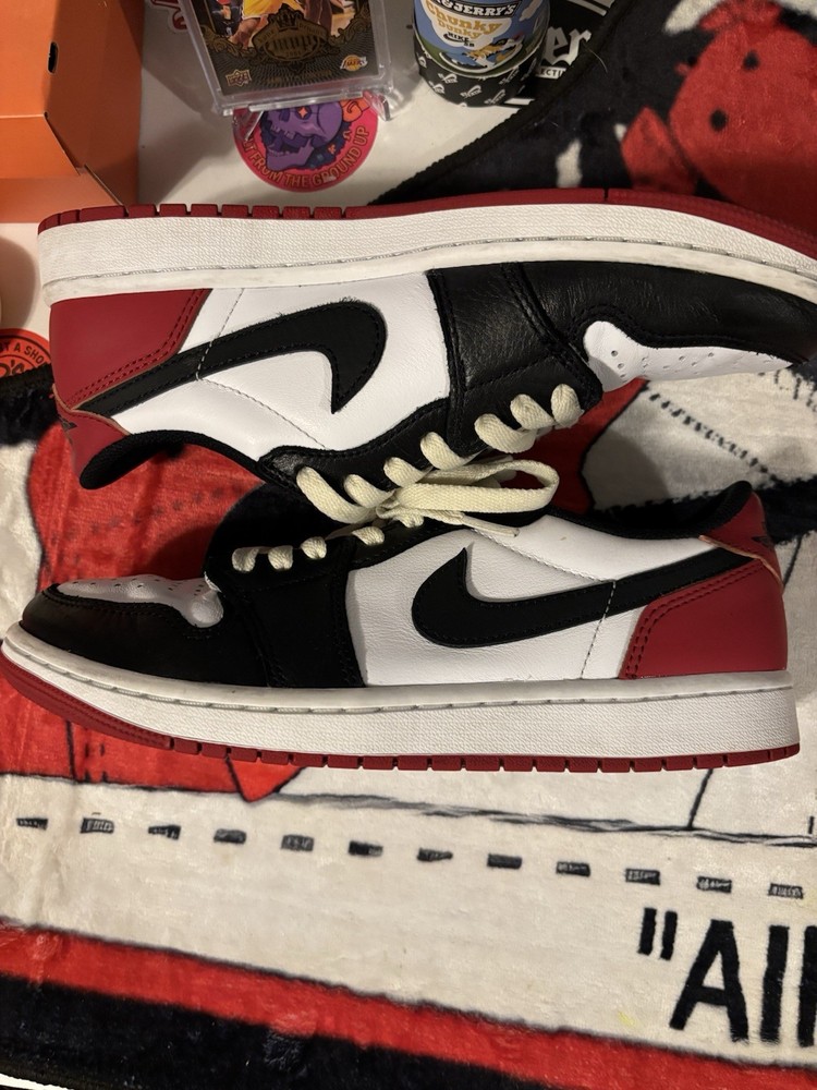 Air Jordan 1 Retro Low Og Black Toe Men’s Size 7.5