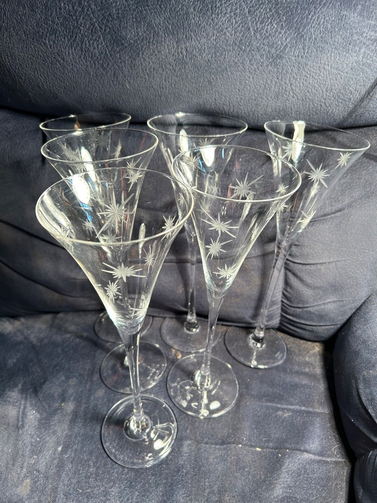 Marquis by Waterford New Years Celebration Star Champagne Flutes Set of 6-image